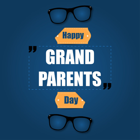 Happy Grandparents Day Greeting Card stylish designのイラスト素材