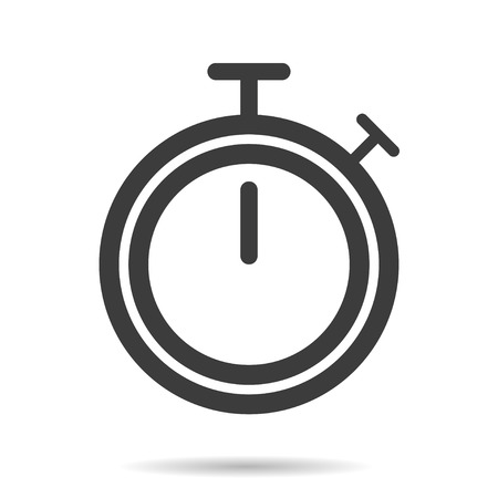 Stopwatch icon thin line for web and mobile. flat styleのイラスト素材