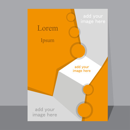 Brochure cover with a shadow on wall  place for titleのイラスト素材