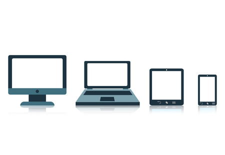 Concept with electronic devices screen tablet laptop phoneのイラスト素材
