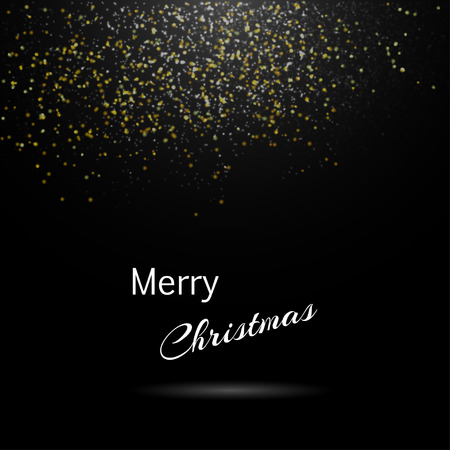 Illustration Christmas lights glowing inscription stylish  designのイラスト素材