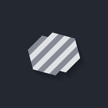 Logo in lines on a black background  with shadowのイラスト素材