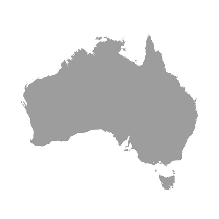Australia map grey colored on  a white backgroundのイラスト素材