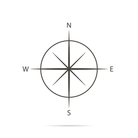 Icon compass on white background  and flat designのイラスト素材