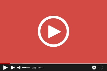 Video player for web, vector illustrationのイラスト素材