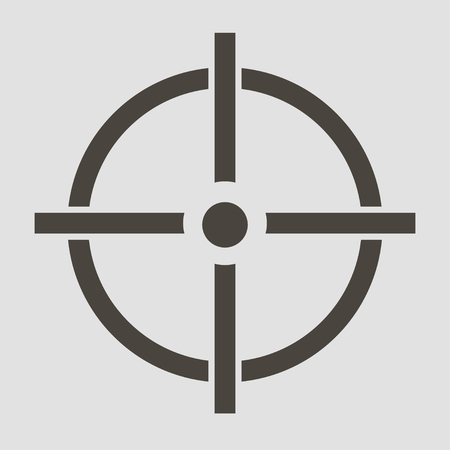 Icon sight in a flat style on gray backgroundのイラスト素材