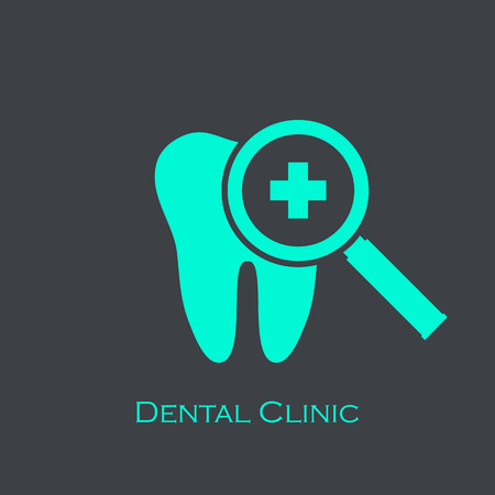 Dental Clinic icon, logo design flat styleのイラスト素材