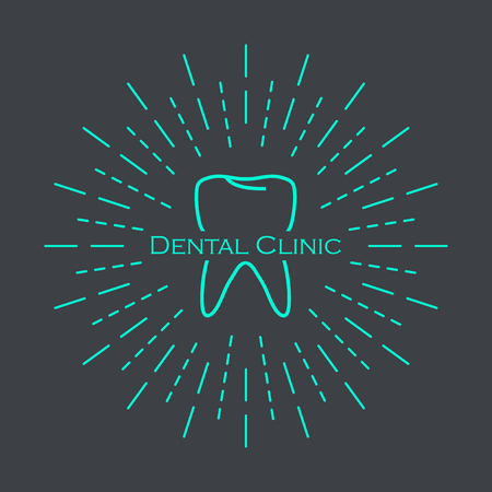 Dental Clinic icon, logo design flat styleのイラスト素材