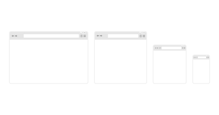 Web browser set on a white backgroundのイラスト素材
