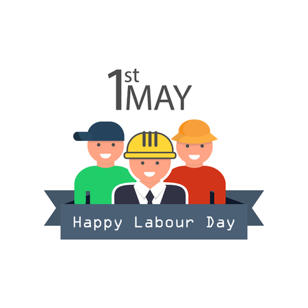 International Happy Labour Day Poster. vector illustrationのイラスト素材