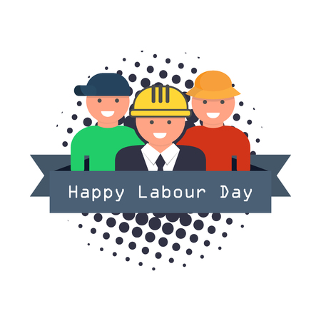 International Happy Labour Day Poster. vector illustrationのイラスト素材