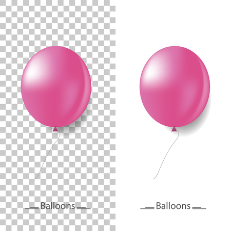 Lilac Balloons on isolated background, vector illustrationのイラスト素材