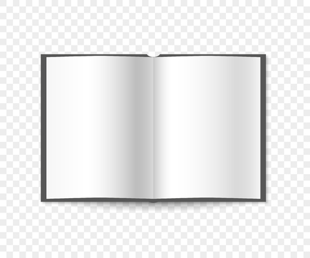 Vector blank open book spread on isolated backgroundのイラスト素材