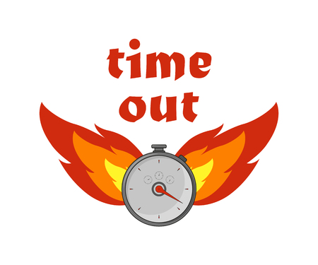 Fire time icon on a white background in flat style, vectorのイラスト素材