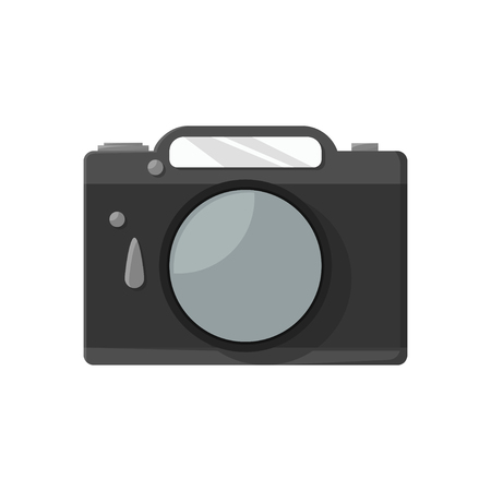 Photo icon in flat style on a white background, vectorのイラスト素材