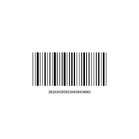Barcode with numbers on a white background, vector illustrationのイラスト素材