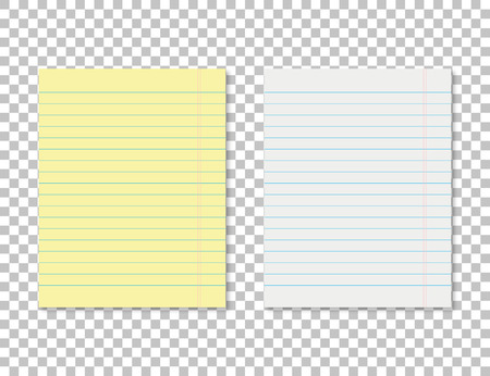 Two paper with shadow on a isolated background - vector designのイラスト素材