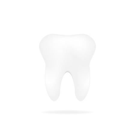 Tooth realistic icon. Dental realistic icons. Teeth in flat and linear design. - vector illustrationのイラスト素材