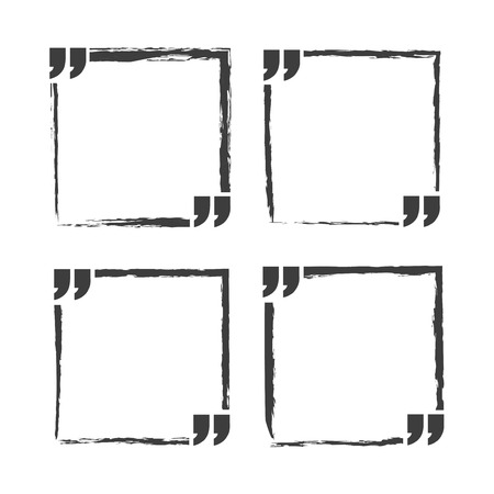 Quote design. Quotation template in quotes. Vector banner illustration with a quote in a frame for text. - vector illustrationのイラスト素材