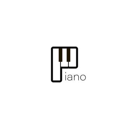 Piano icon. Music design illustration. Piano icon in flat style. Piano musical instrument on white background. vectorのイラスト素材