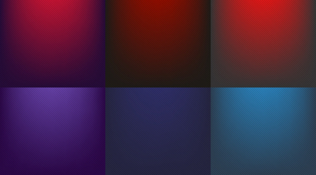 Blue and red background gradient Set. Blue and red radial gradient to black with lines - vector illustrationのイラスト素材