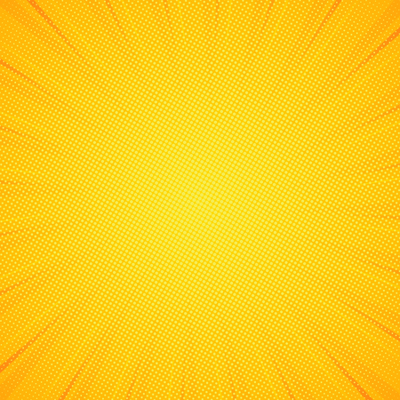 Pop art background. Pattern yellow colored. Comic sunbeam background. Vector illustration. EPS 10のイラスト素材