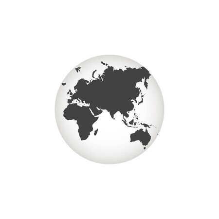 Globe icon, earth planet world, sign map isolated. Vector illustration template. Graphic element.のイラスト素材