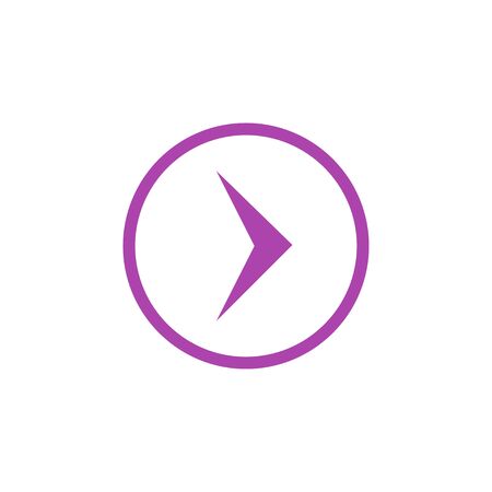 Modern purple arrow, great design for any purposes. Art vector illustration. Simple isolated pictogram.のイラスト素材