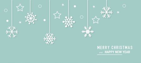 Christmas card with snowflake border vector. Xmas snow flake pattern. Festive christmas card. Isolated illustration white background.のイラスト素材
