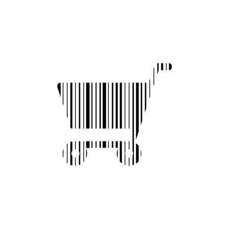 Black market cart barcode icon modern illustration. Online business sale. Graphic element.のイラスト素材