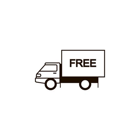 Truck free icon isolated vector outline illustration.のイラスト素材