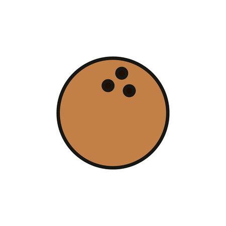 Bowling ball, sport equipment vector isolated illustration.のイラスト素材