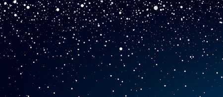Snow. Realistic snow overlay background. Snowfall, snowflakes in different shapes and forms. Snowfall isolated on transparent backgroundのイラスト素材