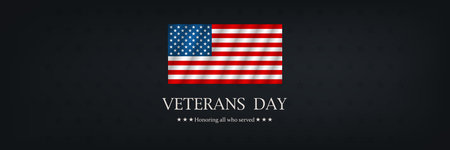 Veterans day poster. United State of America flag. Vector illustration