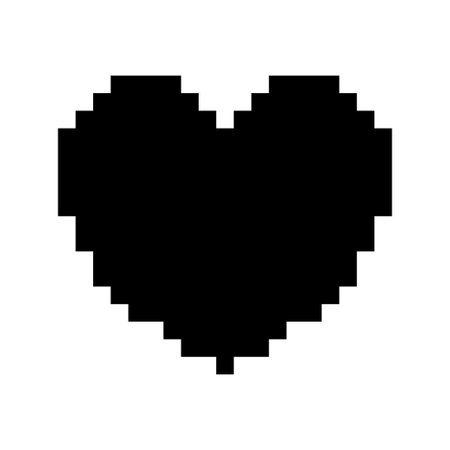 Heart icon. Pixel style.のイラスト素材