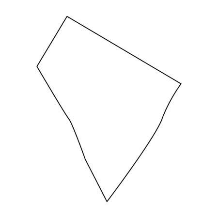 District of Columbia map. District of Columbia linear style. linear iconのイラスト素材