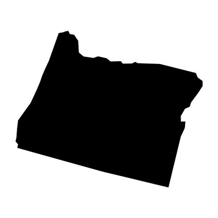 Oregon map. Oregon silhouette. Map iconのイラスト素材
