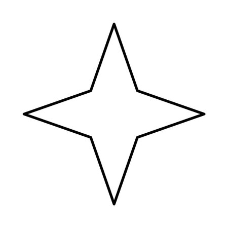 Shine icon. Linear style. Sparkle star. Element decorationのイラスト素材