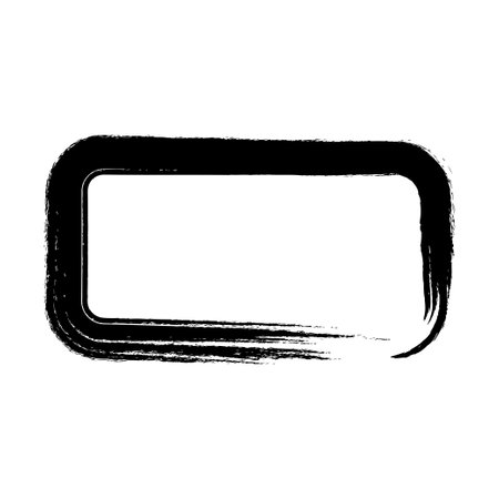 Brushstroke. Rectangle shape. Grunge styleのイラスト素材