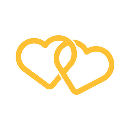 Two wedding hearts. Wedding decorationのイラスト素材