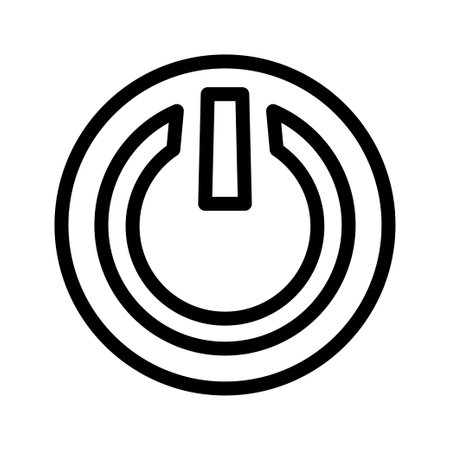Power button icon. Linear symbolのイラスト素材