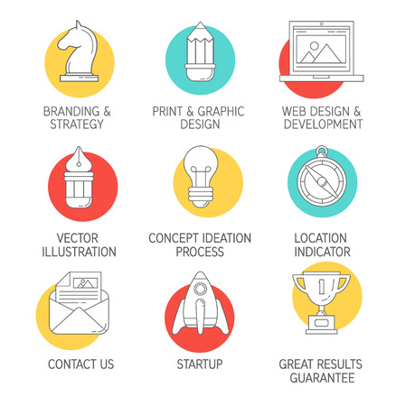 Modern outline symbol collection. Vector simple mono linear pictogram pack. Stroke vector logo concept.のイラスト素材