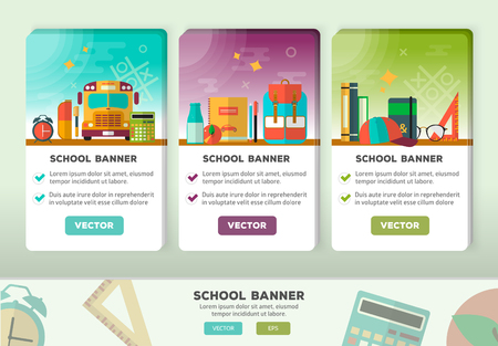 Back to school concepts for web and promotional materials. Education school icons set.のイラスト素材