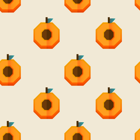 Vector seamless pattern with apricot half.のイラスト素材