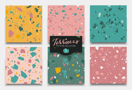 Terrazzo patterns. Granite textured pattern for  business cards, invitations, packaging, social networks, textile design.のイラスト素材
