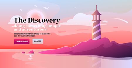 Banner with minimalistic nature design. Template for website.のイラスト素材