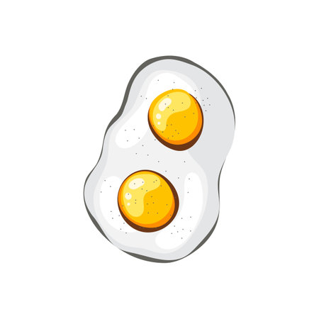 Vector single clipart scrambled eggs. In drawn style.のイラスト素材