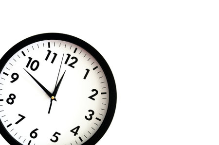 clock face isolated on white background - time concept