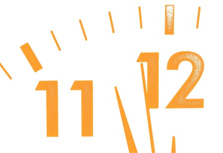 clock face isolated on white background - time conceptの写真素材