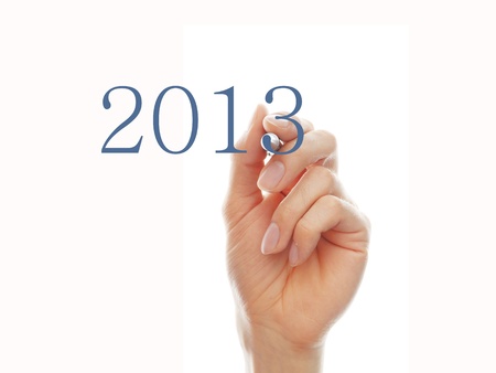 2013 Happy New Year Concept on white backgroundの写真素材